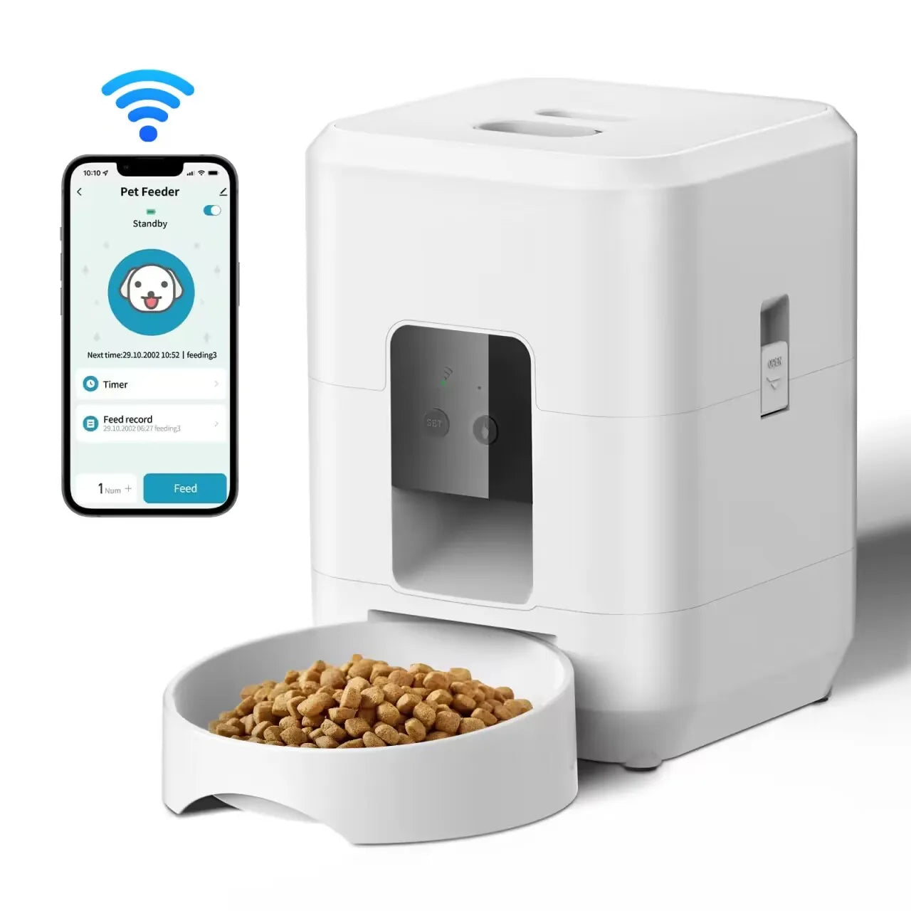 Pet Feeder Automatic - App Control and Timed Feeding
